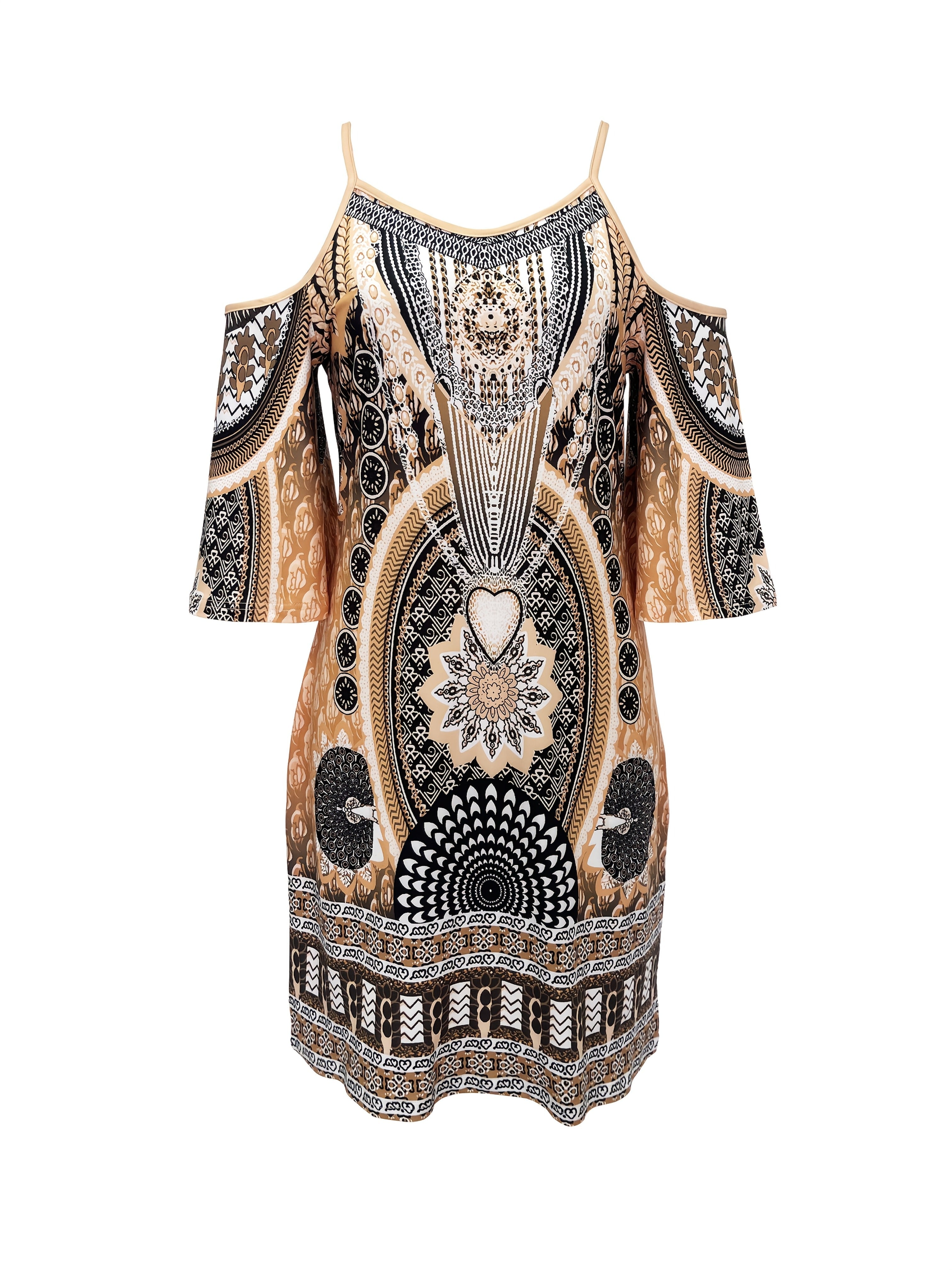 Ophelia | Boho Tunika Sukienka w Drukowane Wzory