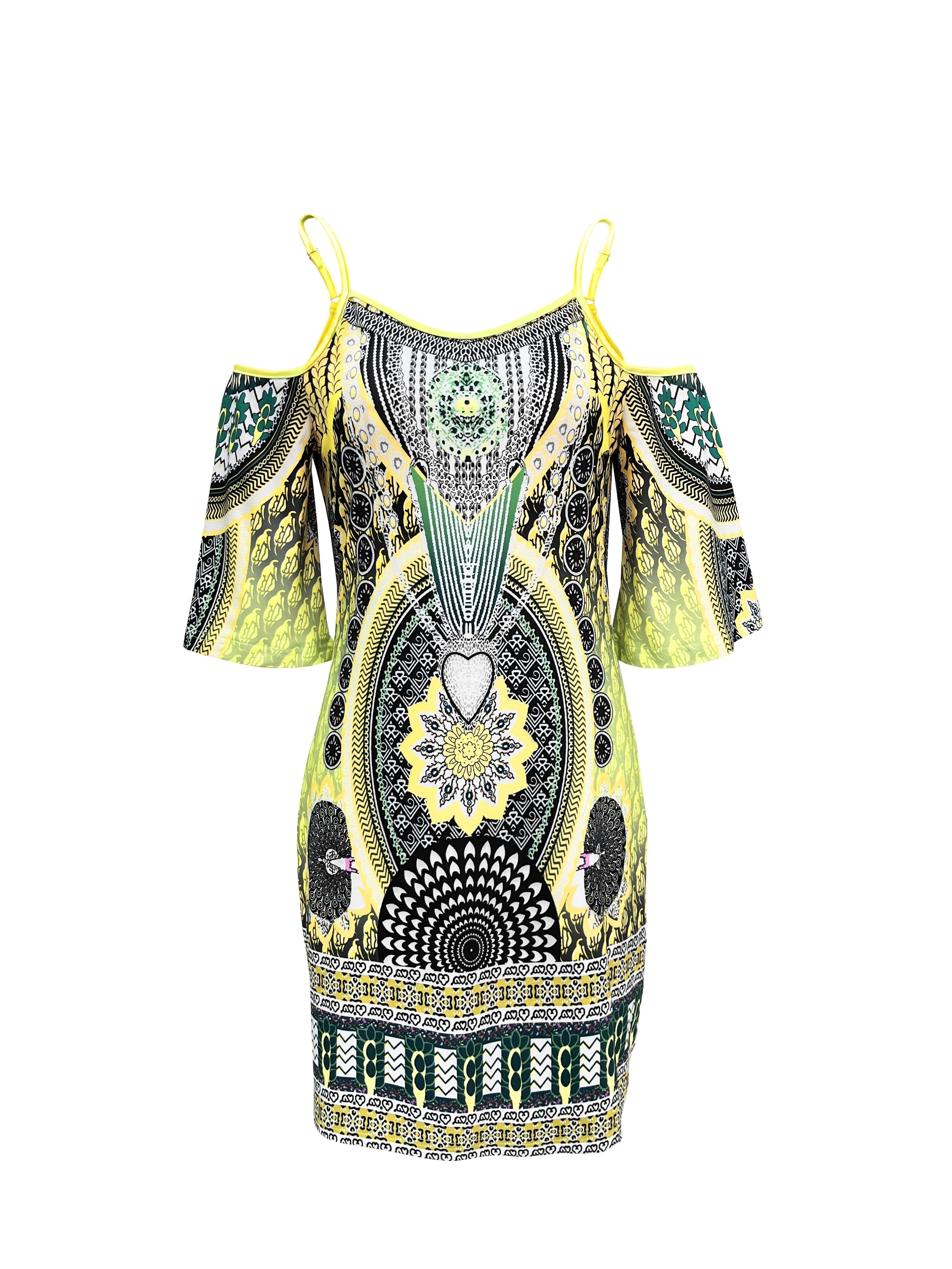 Ophelia | Boho Tunika Sukienka w Drukowane Wzory