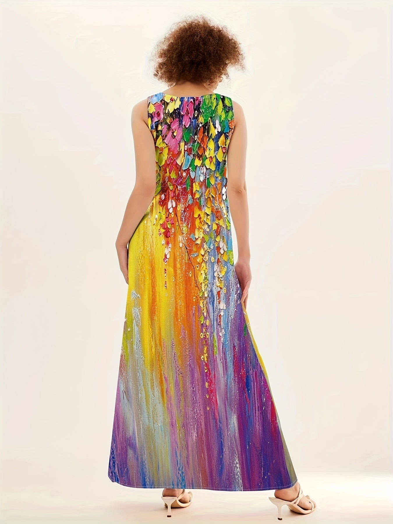 Calista | Boho Kwiatowa Sukienka Maxi