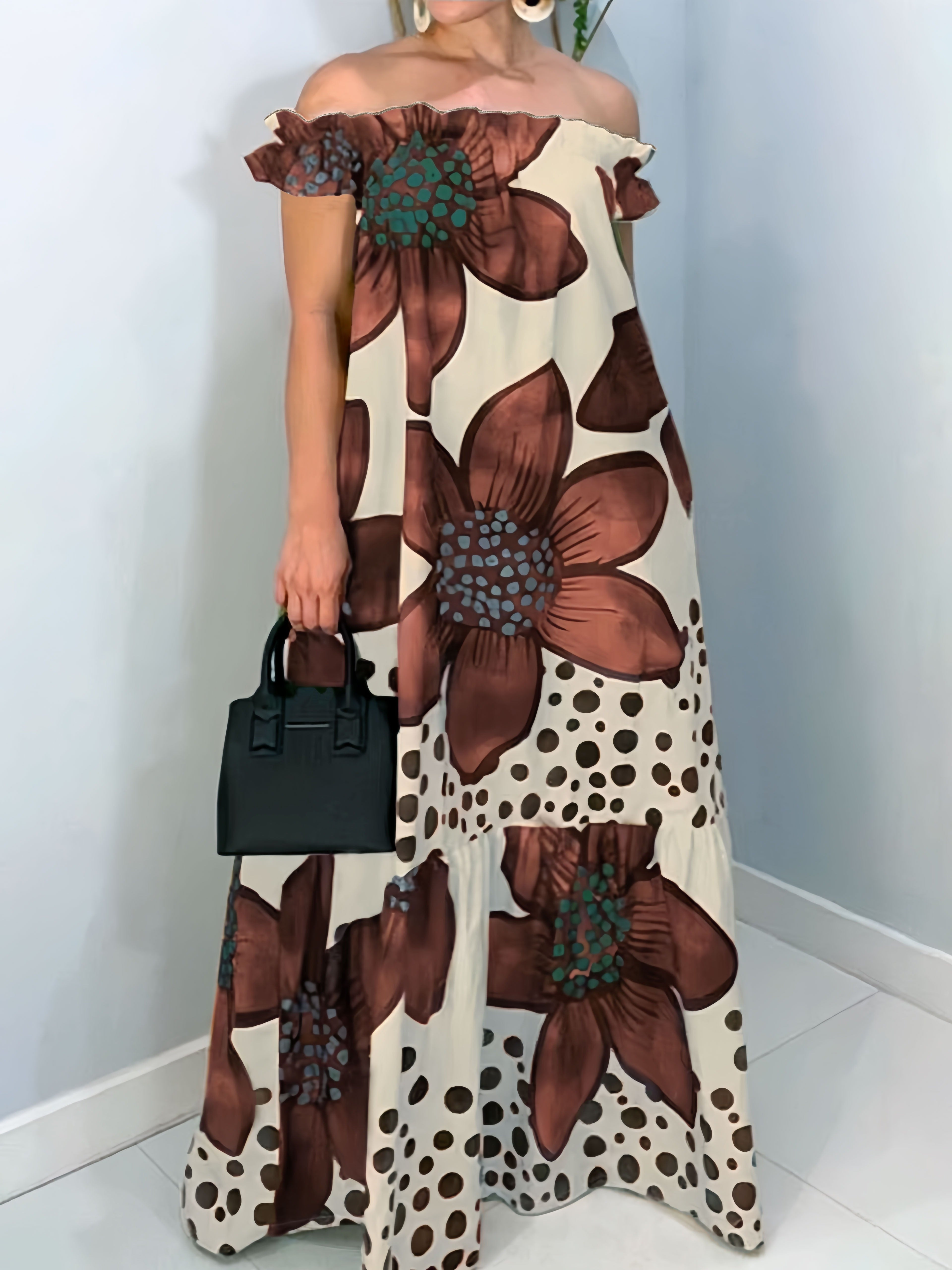 Elowen | Sukienka Boho Maxi w Rozmiarze Plus
