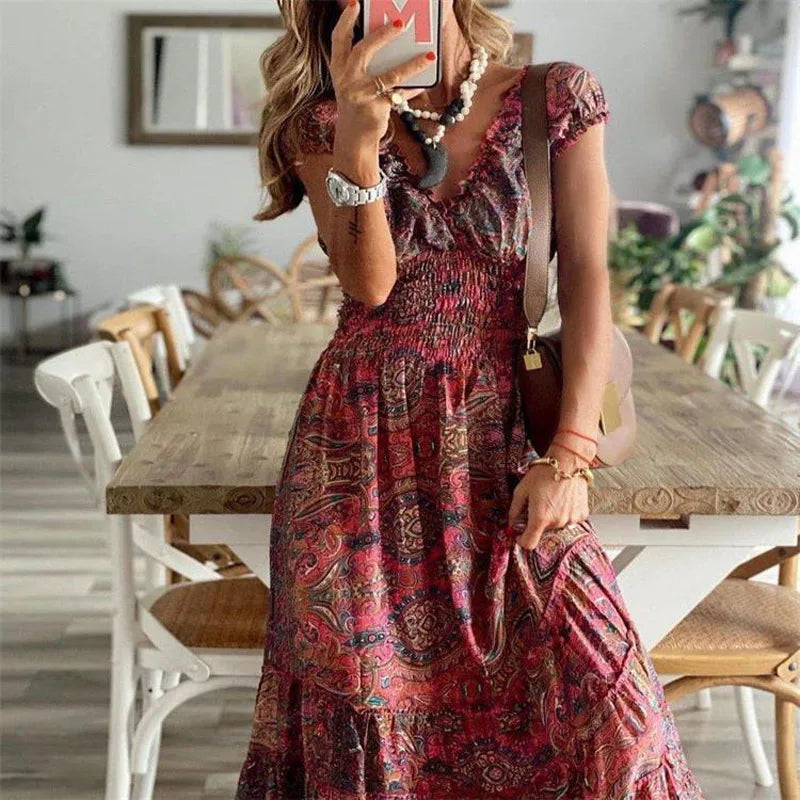 Zara | Retro Kwiatowa Sukienka Swing