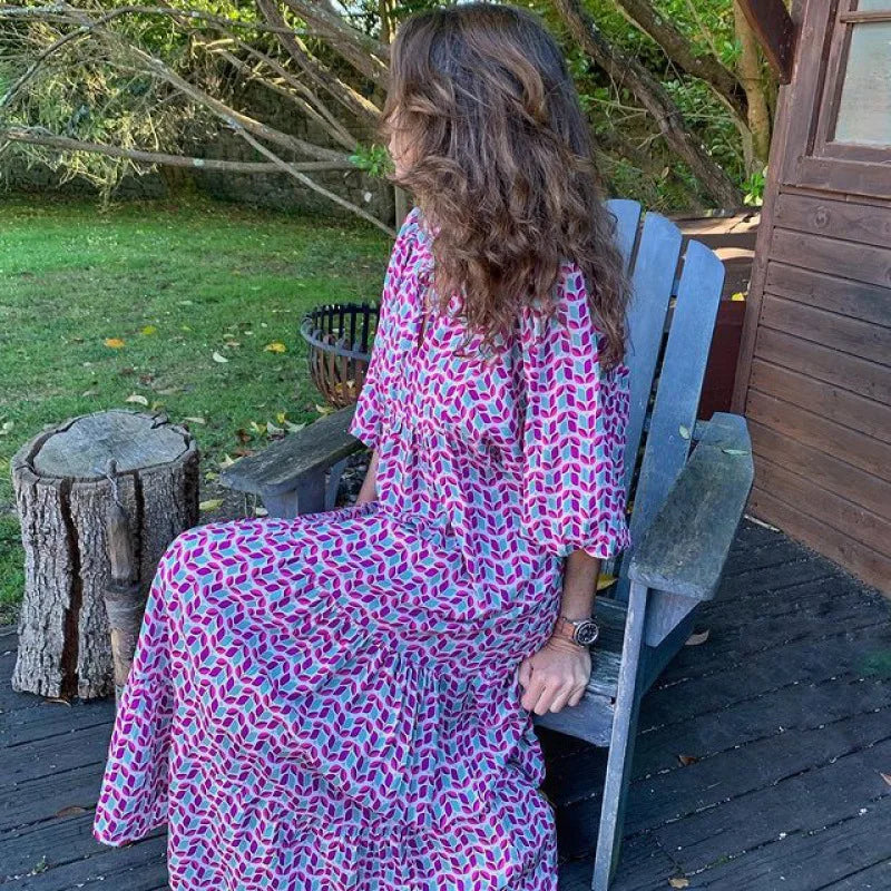 Elysia | Kwiatowa Sukienka Boho Maxi