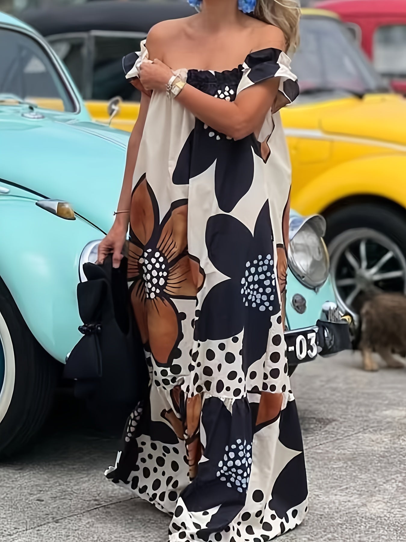 Elowen | Sukienka Boho Maxi w Rozmiarze Plus